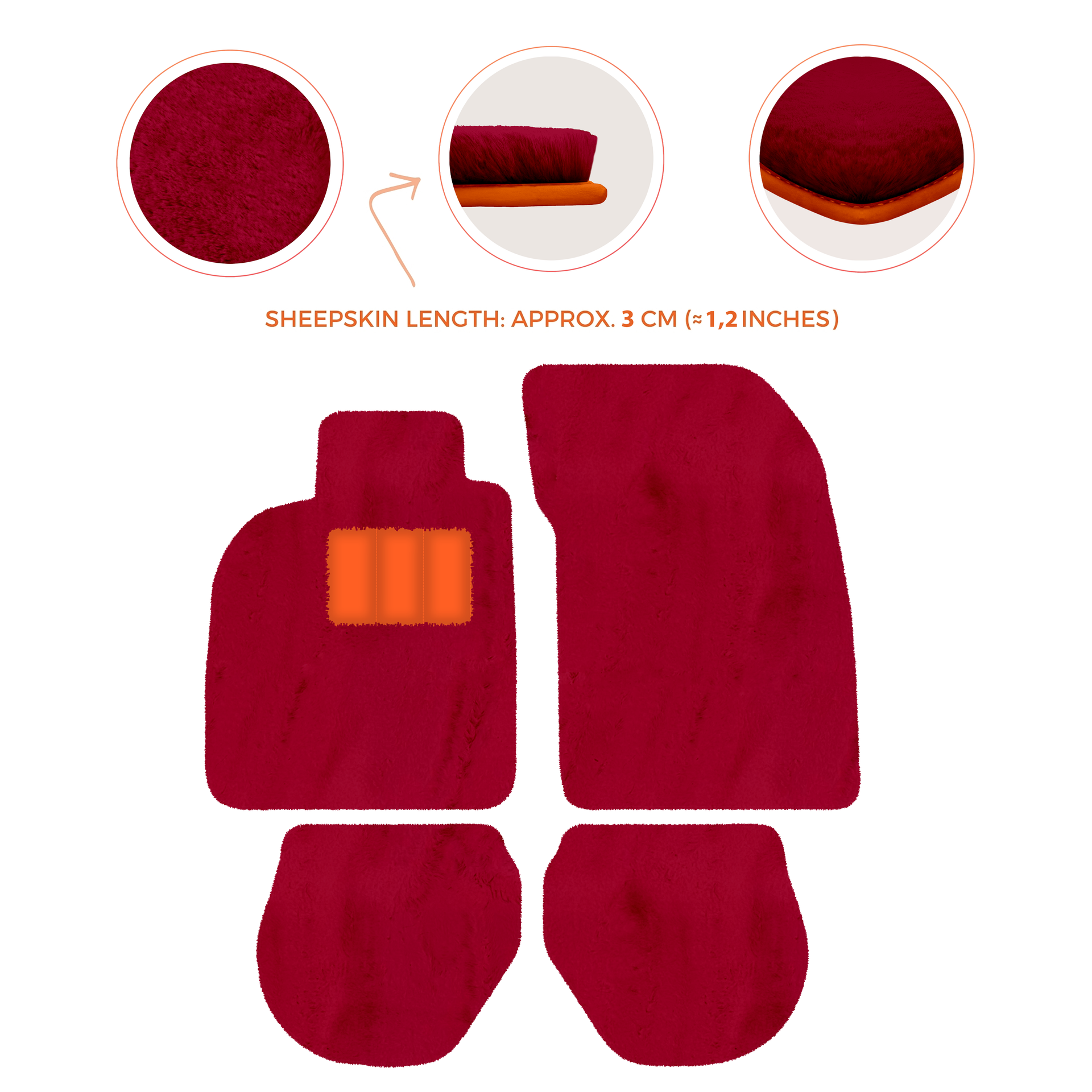 Customizable Leather Floor Mats with Hex Pattern for Porsche 911 - 993 (1994-1998) - AutoWin