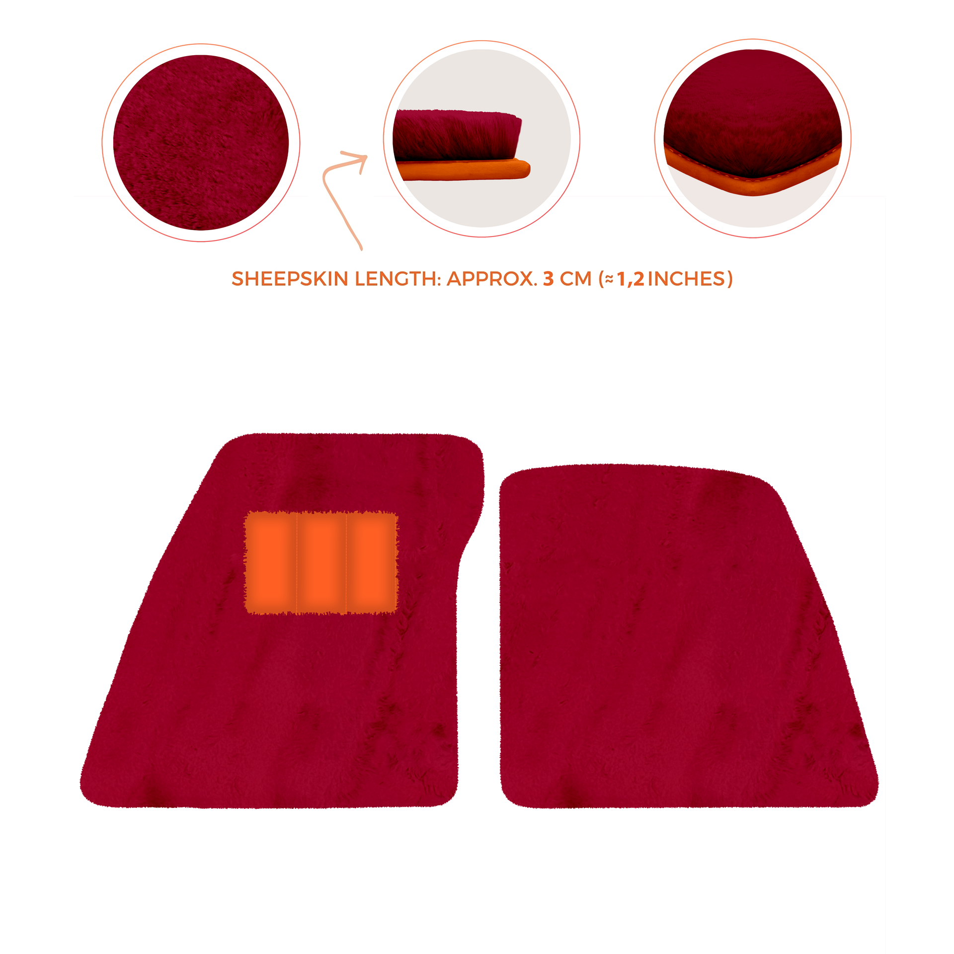 Premium Sheepskin Floor Mats for Ferrari 296 GTS (2022-2025)