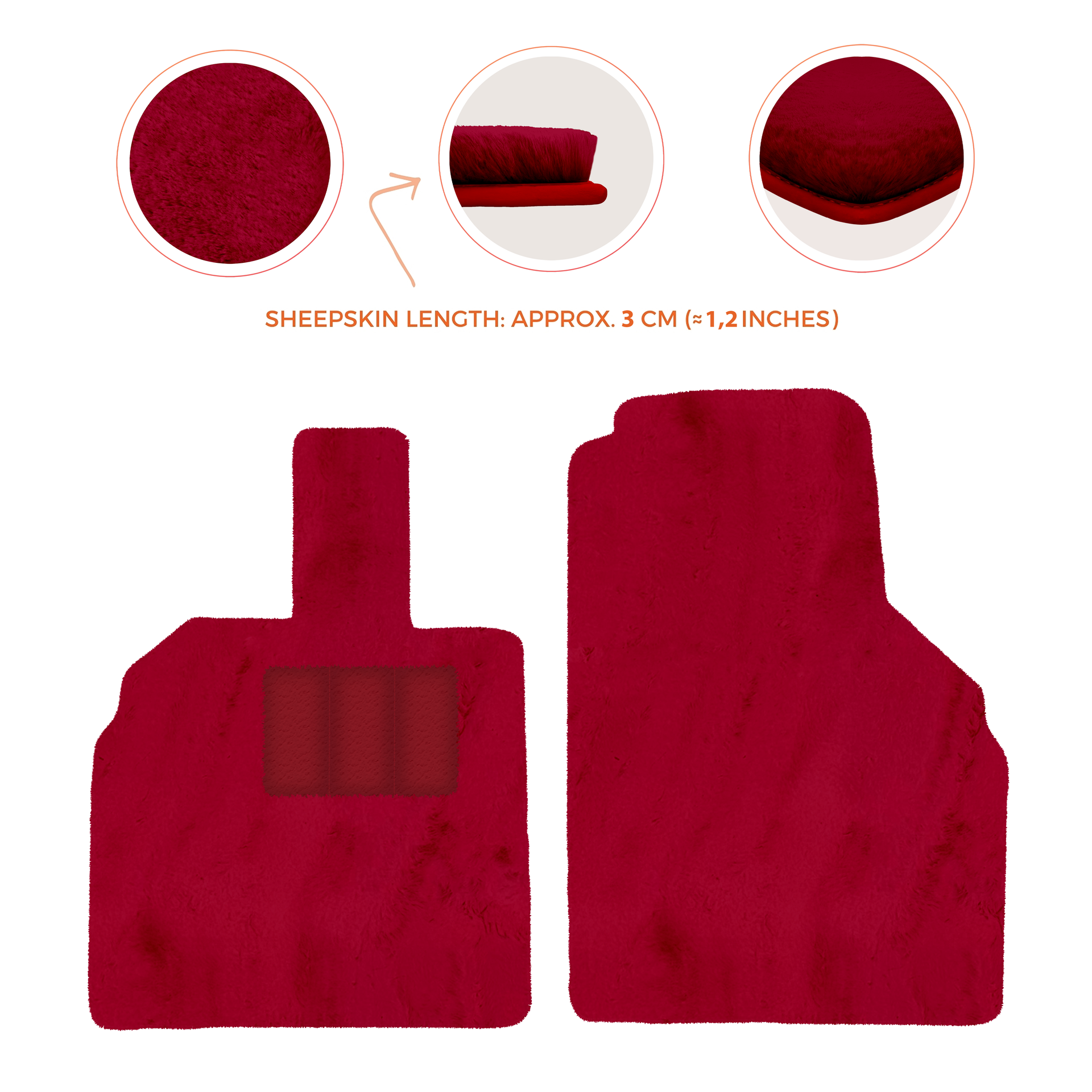 Luxury Sheepskin Floor Mats for Lamborghini Urus (2018-2026)