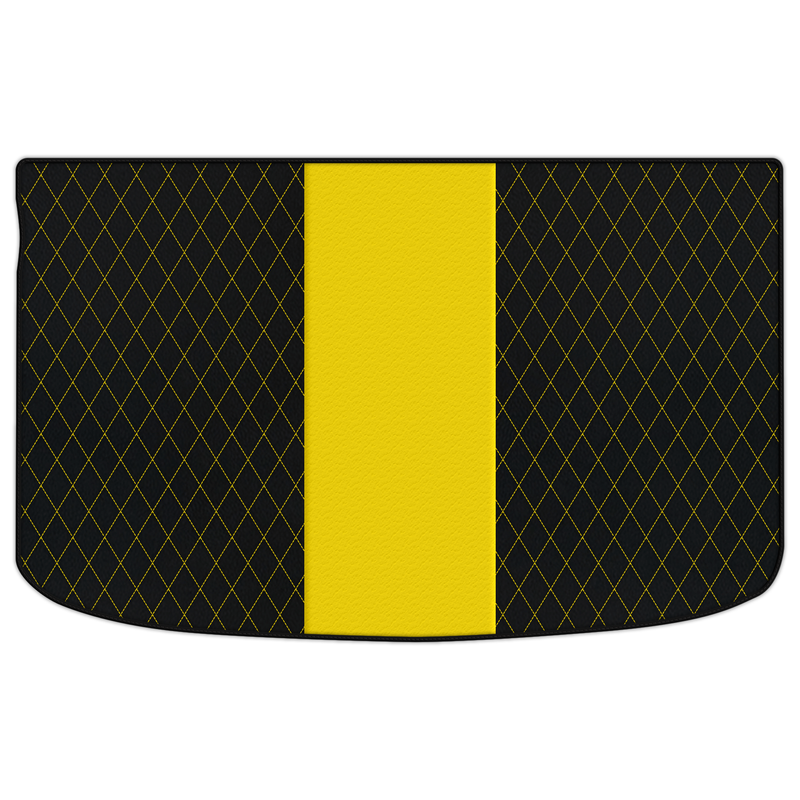 Customizable Leather Trunk Floor Mats with Single Diamond Pattern for Audi A1 - 5-door Hatchback (2010-2018)