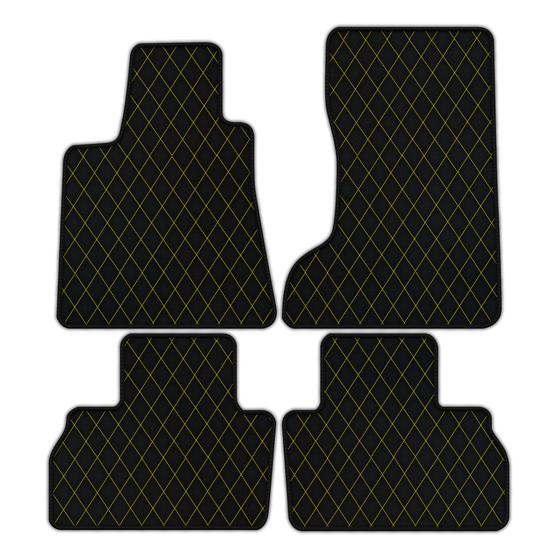 Customizable Leather Floor Mats with Single Diamond Pattern for Maserati Levante (2017-2023)