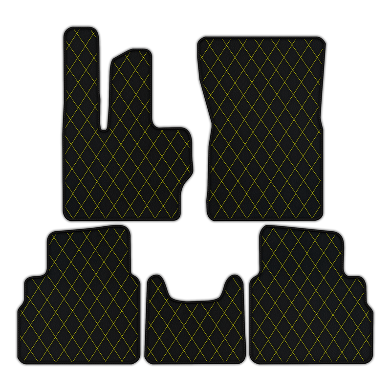 Customizable Leather Floor Mats with Single Diamond Pattern for Mercedes Benz G-Class W463 (2018-2023)