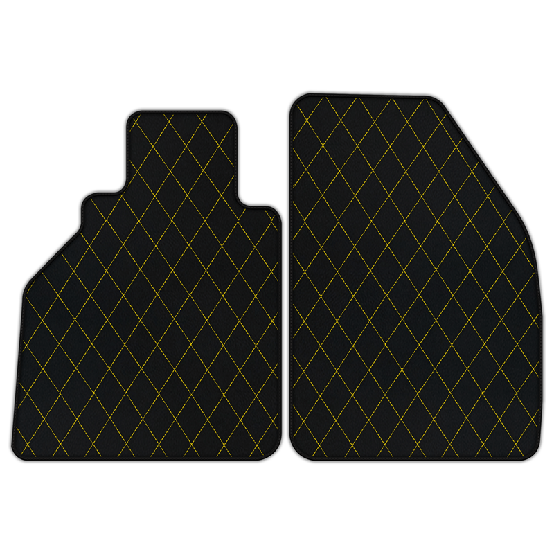 Customizable Leather Floor Mats with Single Diamond Pattern for Porsche 986 Boxster (1996-2004)