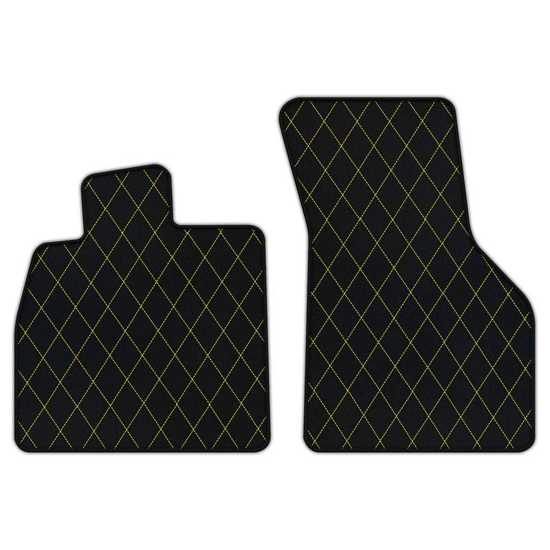 Customizable Leather Floor Mats with Single Diamond Pattern for Audi TT MK3 Coupe (2019-2023)
