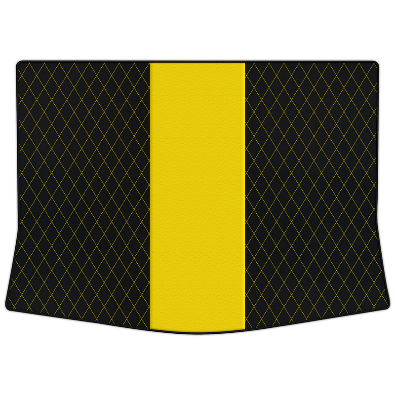 Customizable Leather Trunk Floor Mats with Single Diamond Pattern for Alfa Romeo Giulietta (2014-2020)