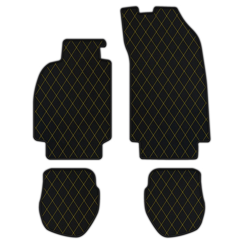 Customizable Leather Floor Mats with Single Diamond Pattern for Porsche 964 (1989-1994)
