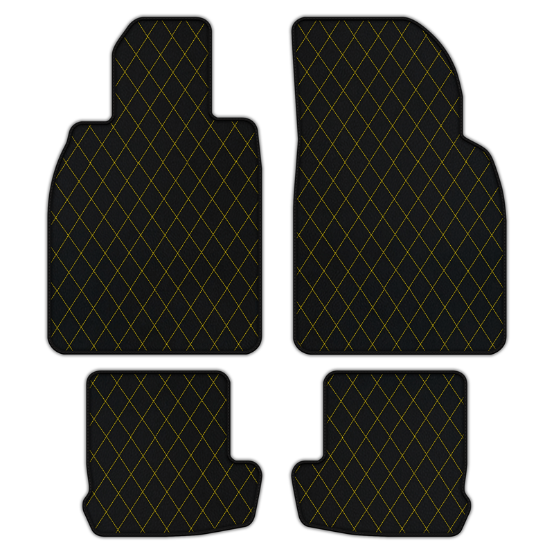 Customizable Leather Floor Mats with Single Diamond Pattern for Porsche 911 - 991 (2012-2019)
