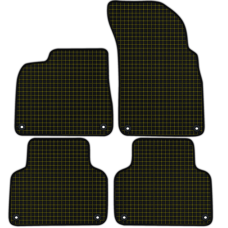 Customizable Leather Floor Mats with Square Pattern for Lamborghini Urus (2018-2026)