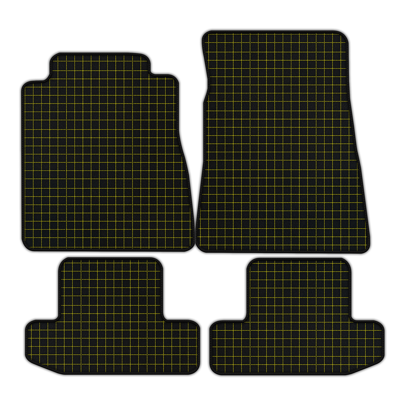 Customizable Leather Floor Mats with Square Pattern for Ford Mustang GT350 Shelby (2015-2021)