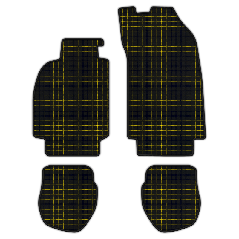 Customizable Leather Floor Mats with Square Pattern for Porsche 964 (1989-1994)