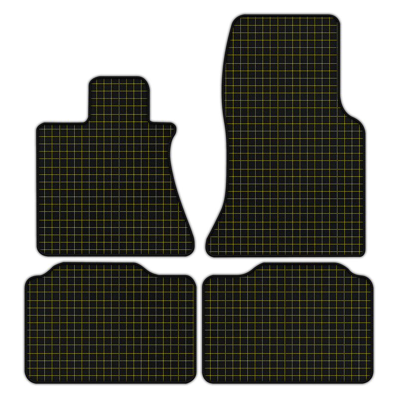Customizable Leather Floor Mats with Square Pattern for Rolls Royce Phantom VIII (2017-2024)