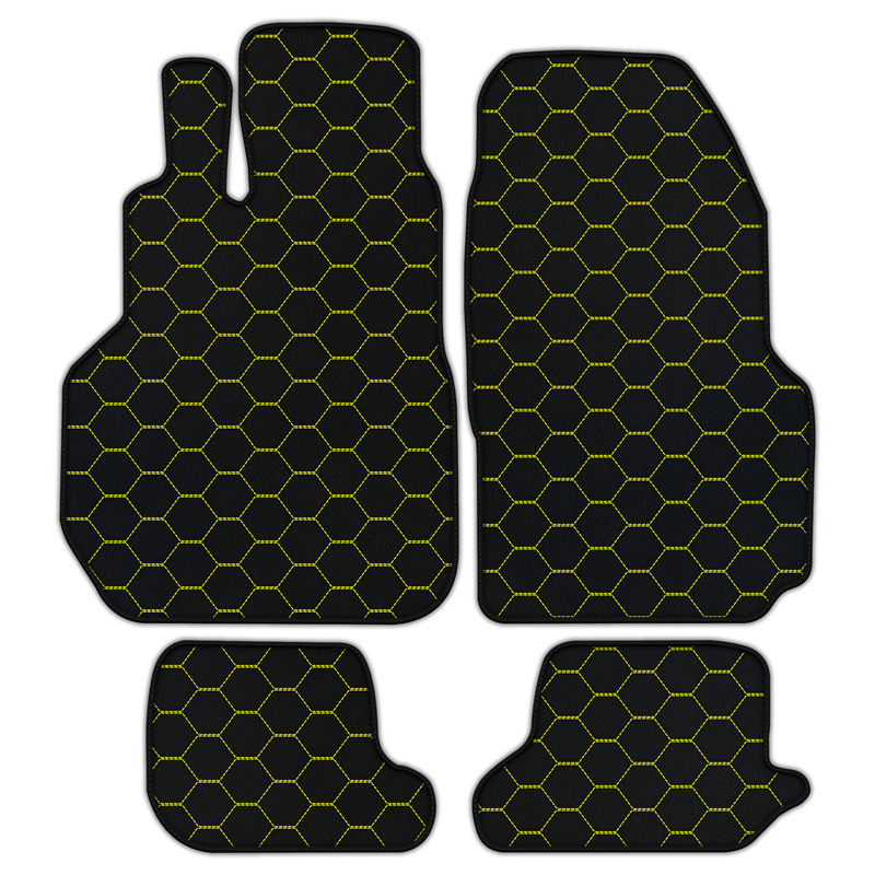 Customizable Leather Floor Mats with Symmetrical Hex Pattern for Nissan GT-R (2009-2023)