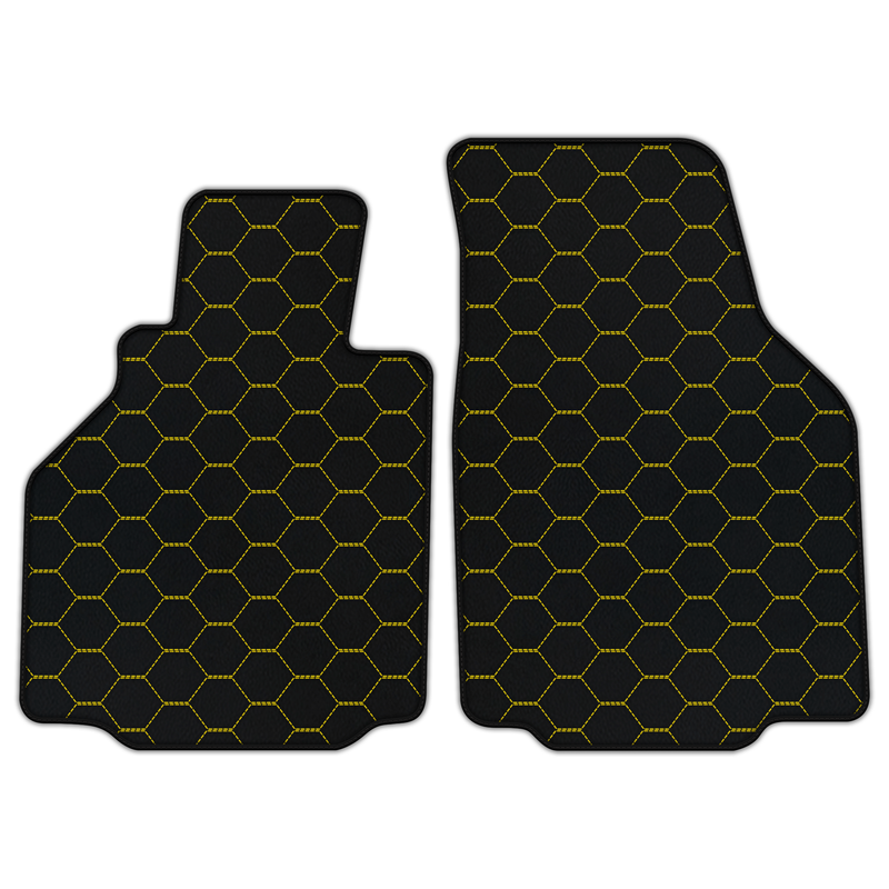Customizable Leather Floor Mats with Symmetrical Hex Pattern for Porsche 911 GT3 RS (996) 2003–2004