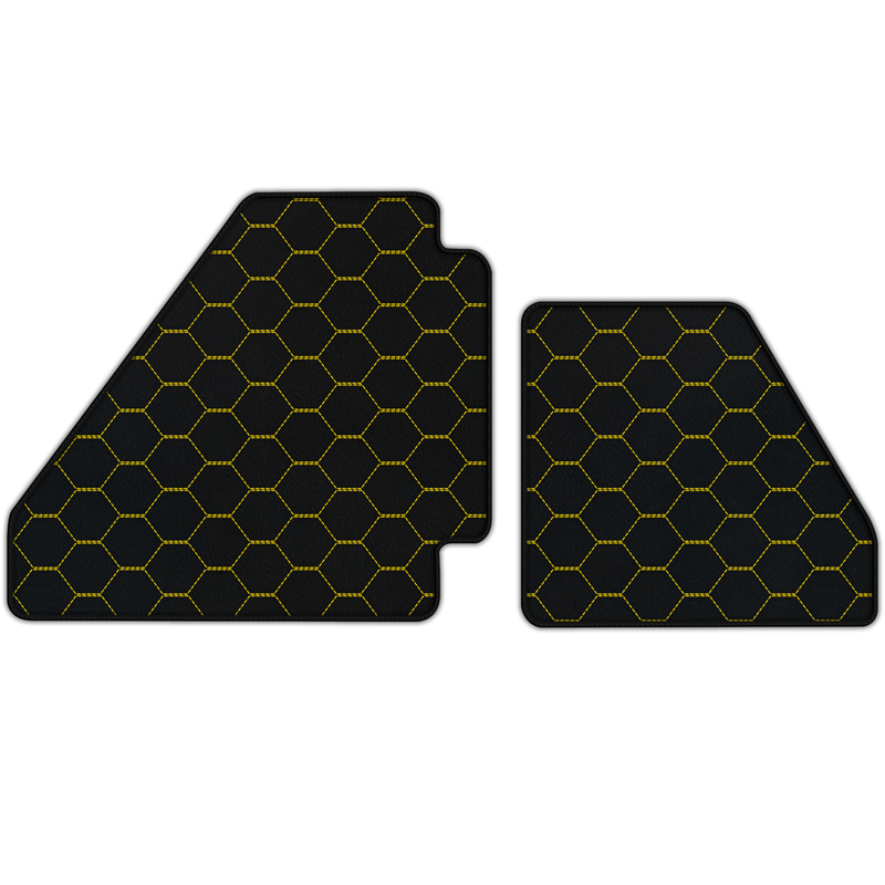 Customizable Leather Floor Mats with Symmetrical Hex Pattern for Ferrari F40 (1987-1996)