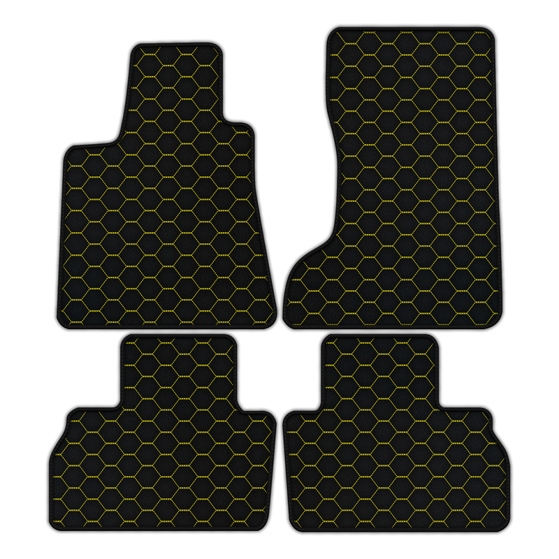 Customizable Leather Floor Mats with Symmetrical Hex Pattern for Maserati Levante (2017-2023)
