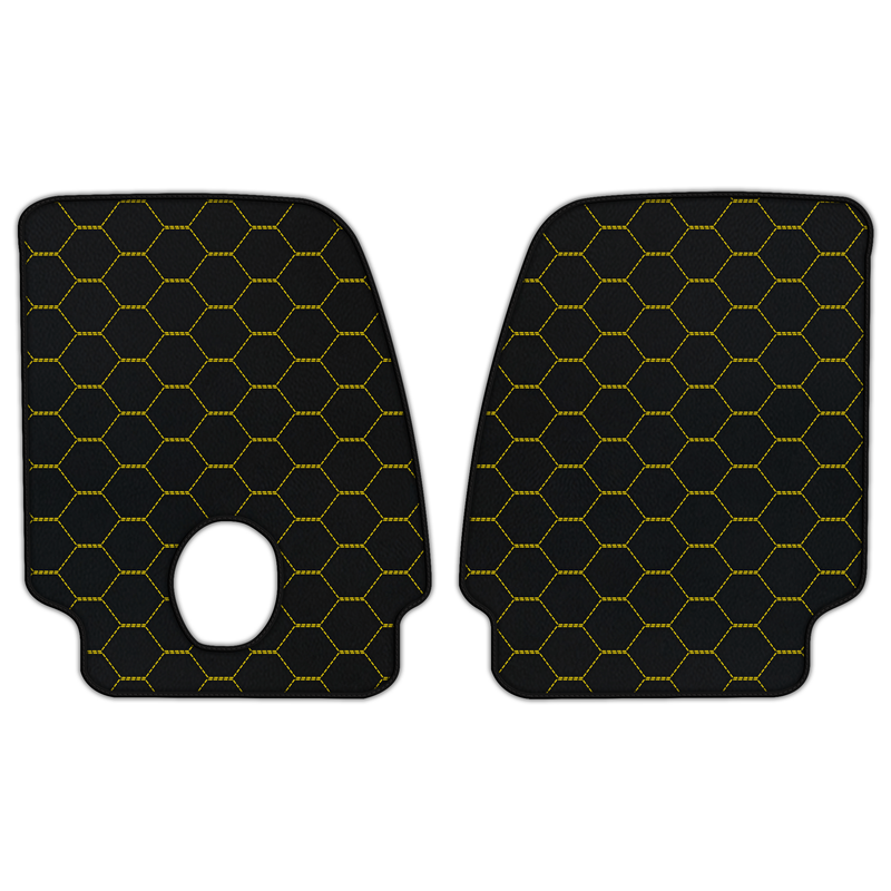 Customizable Leather Floor Mats with Symmetrical Hex Pattern for Ferrari Monza SP2 (2018-2023)