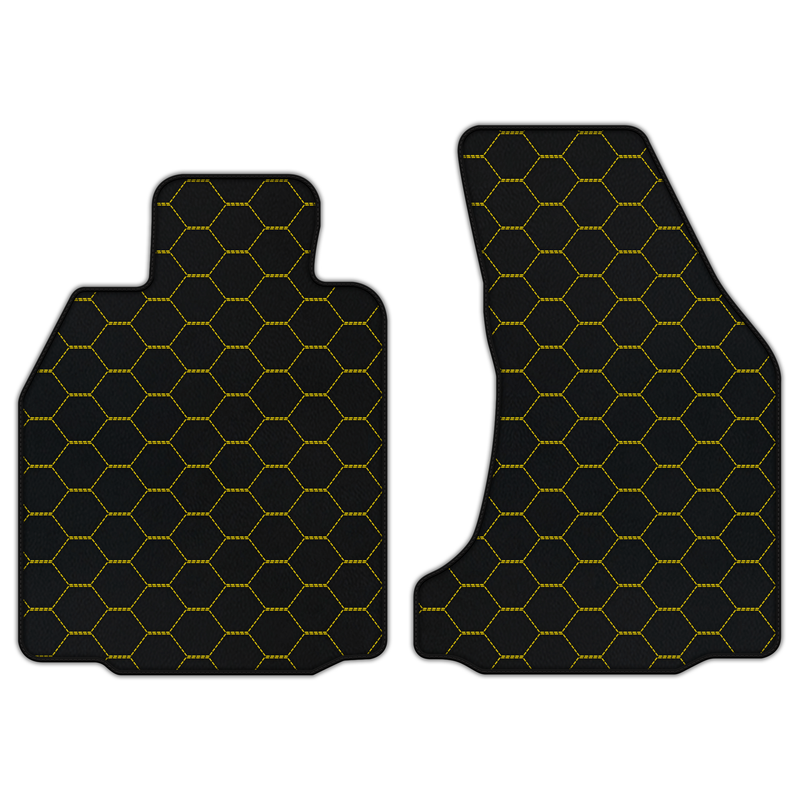 Customizable Leather Floor Mats with Symmetrical Hex Pattern for Porsche 987 Boxster (2005-2012)