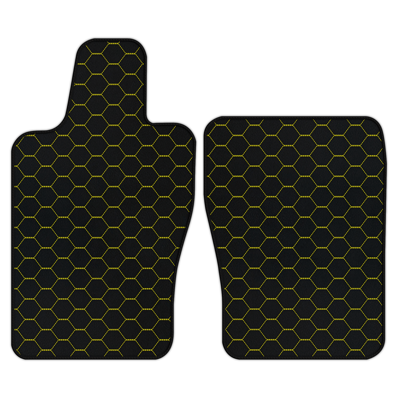 Customizable Leather Floor Mats with Symmetrical Hex Pattern for Aston Martin V8 Vantage (2019-2025)