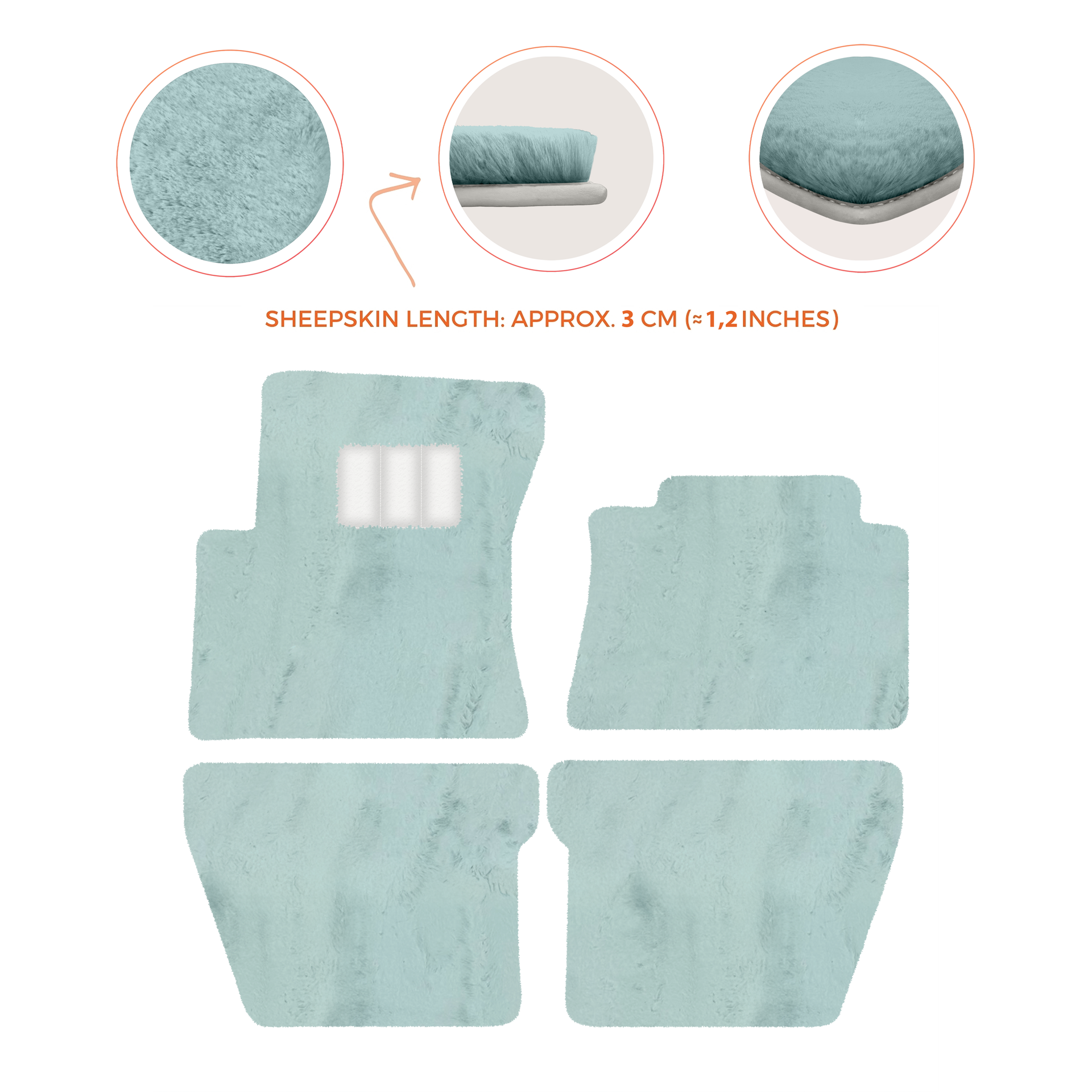 Premium Sheepskin Floor Mats for Bentley Flying Spur (2019-2023)