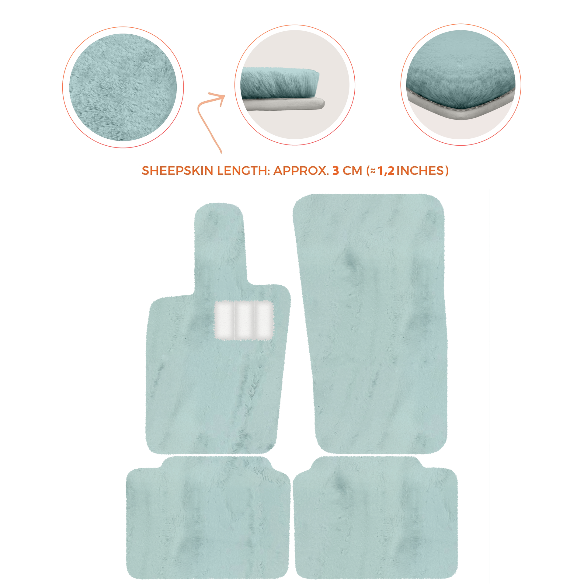 Luxury Sheepskin Floor Mats for Porsche Panamera (2017-2023)