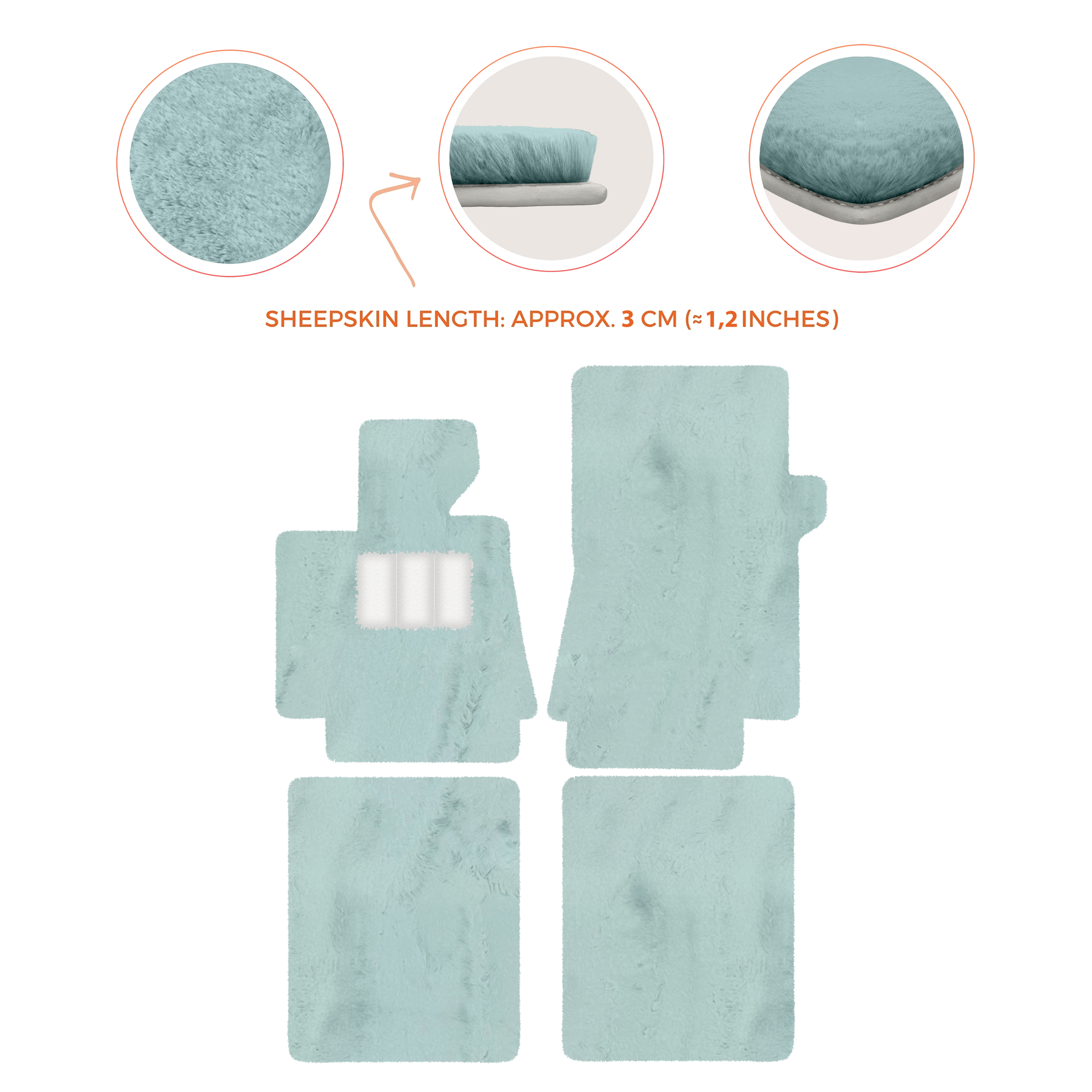 Luxurious Premium Sheepskin Floor Mats for Bentley Arnage (1998-2009)