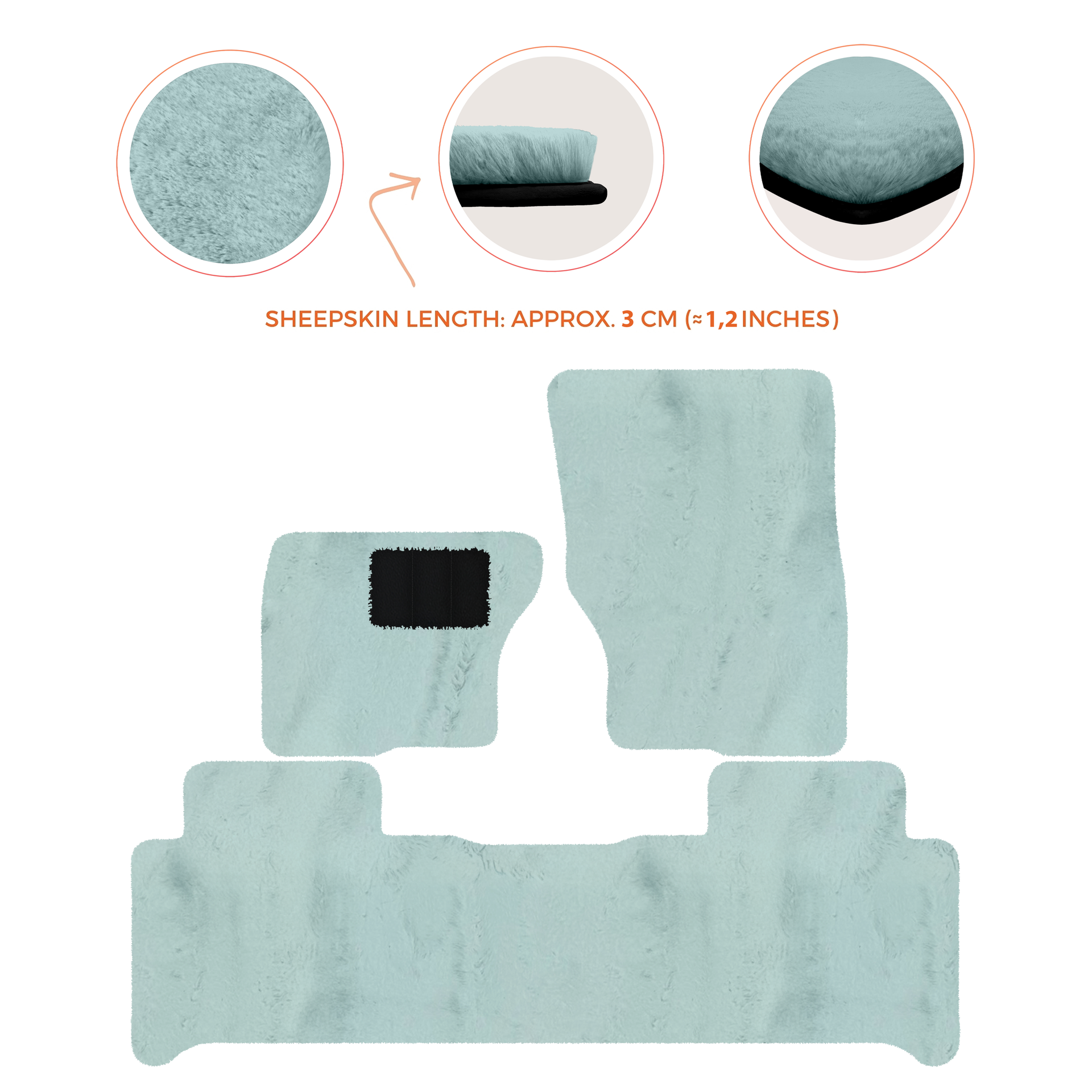 Luxury Sheepskin Floor Mats for Land Rover Discovery (2017-2026)