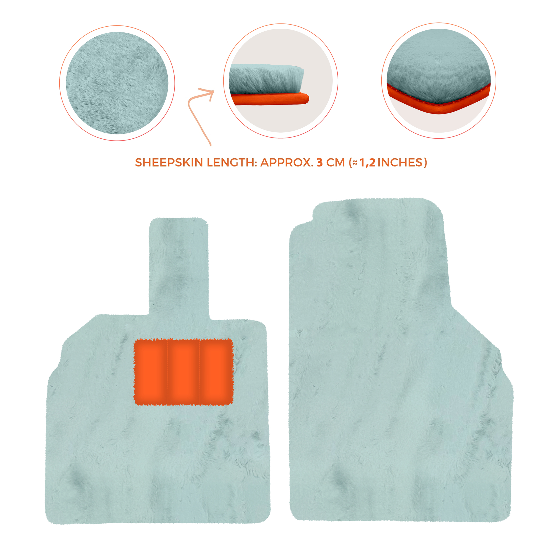 Luxury Sheepskin Floor Mats for Lamborghini Urus (2018-2026)