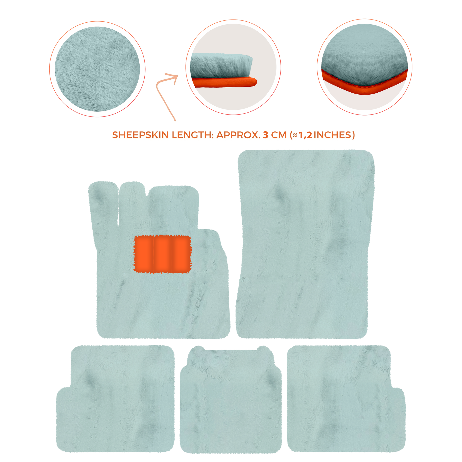 Premium Sheepskin Floor Mats for Ferrari 296 GTS (2022-2025)