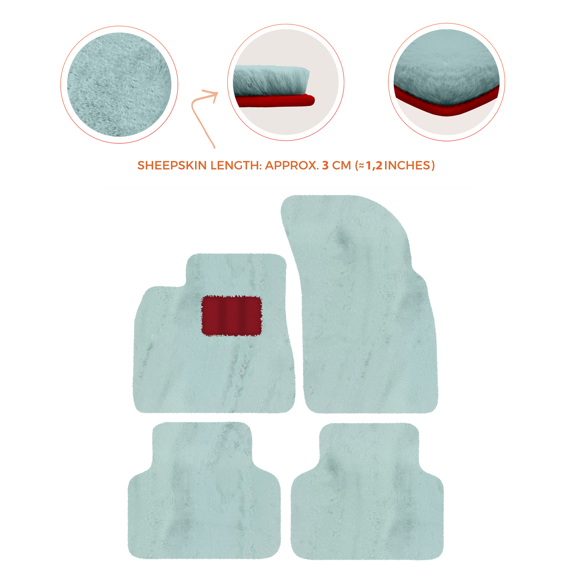 Premium Luxury Sheepskin Floor Mats for Bentley Bentayga 2015-2023