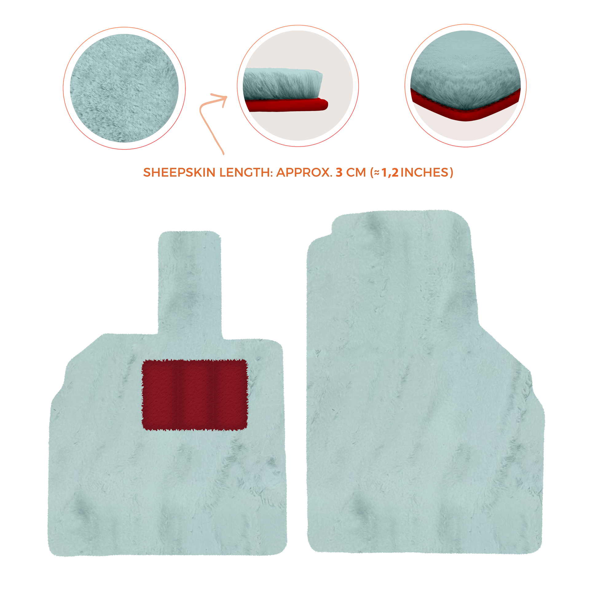 Luxury Sheepskin Floor Mats for Lamborghini Urus (2018-2026)