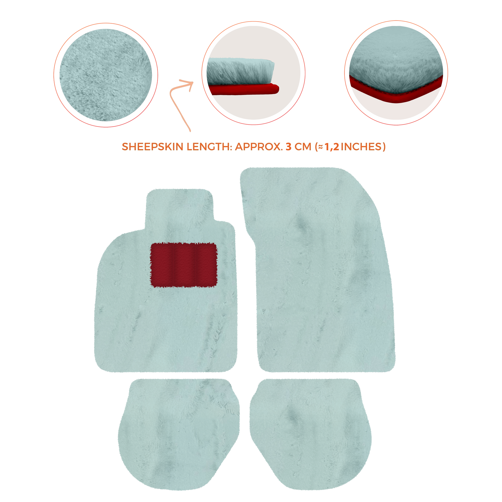 Customizable Leather Floor Mats with Hex Pattern for Porsche 911 - 993 (1994-1998) - AutoWin