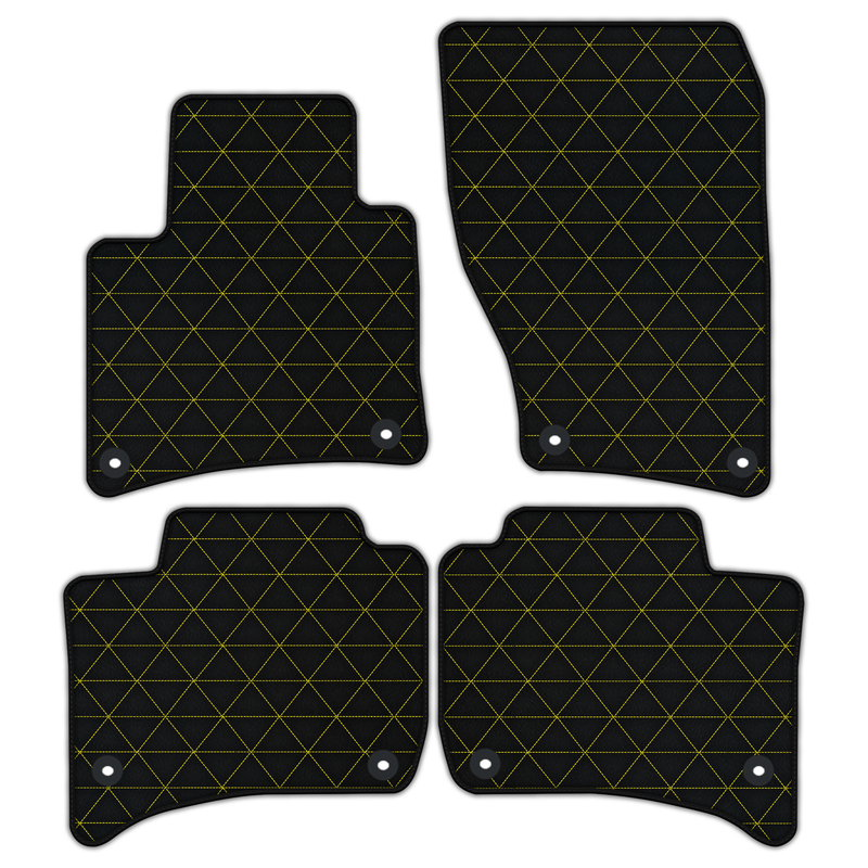 Customizable Leather Floor Mats with Triangle Pattern for Porsche Cayenne (2010-2018)