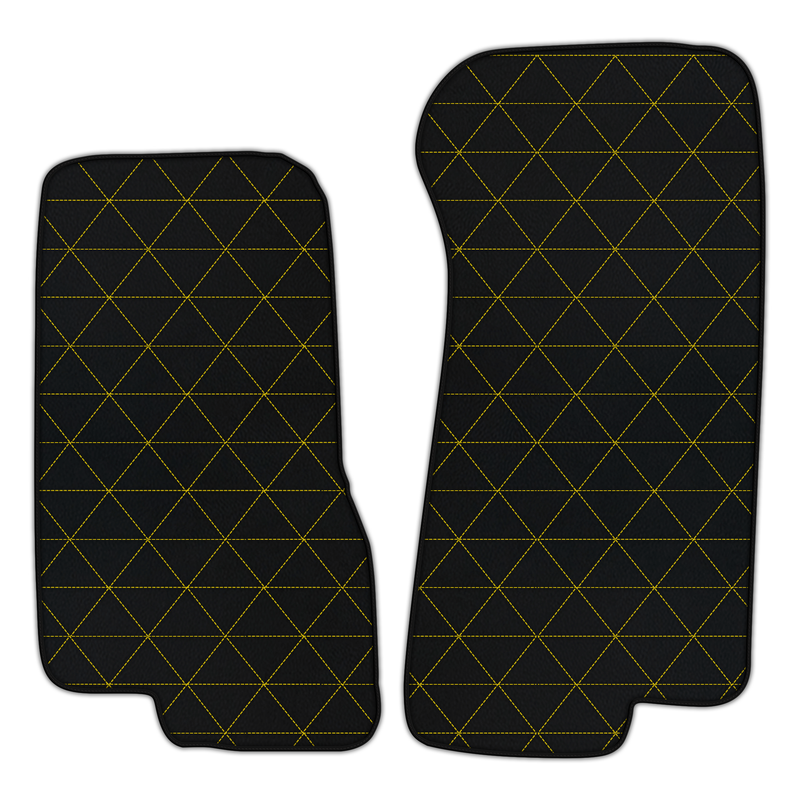 Customizable Leather Floor Mats with Triangle Pattern for Aston Martin DB7 (1994-2003) Coupe