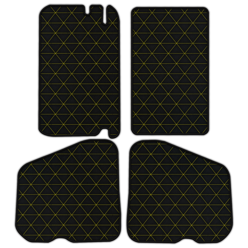 Customizable Leather Floor Mats with Triangle Pattern for Rolls Royce Shadow (1965-1977)