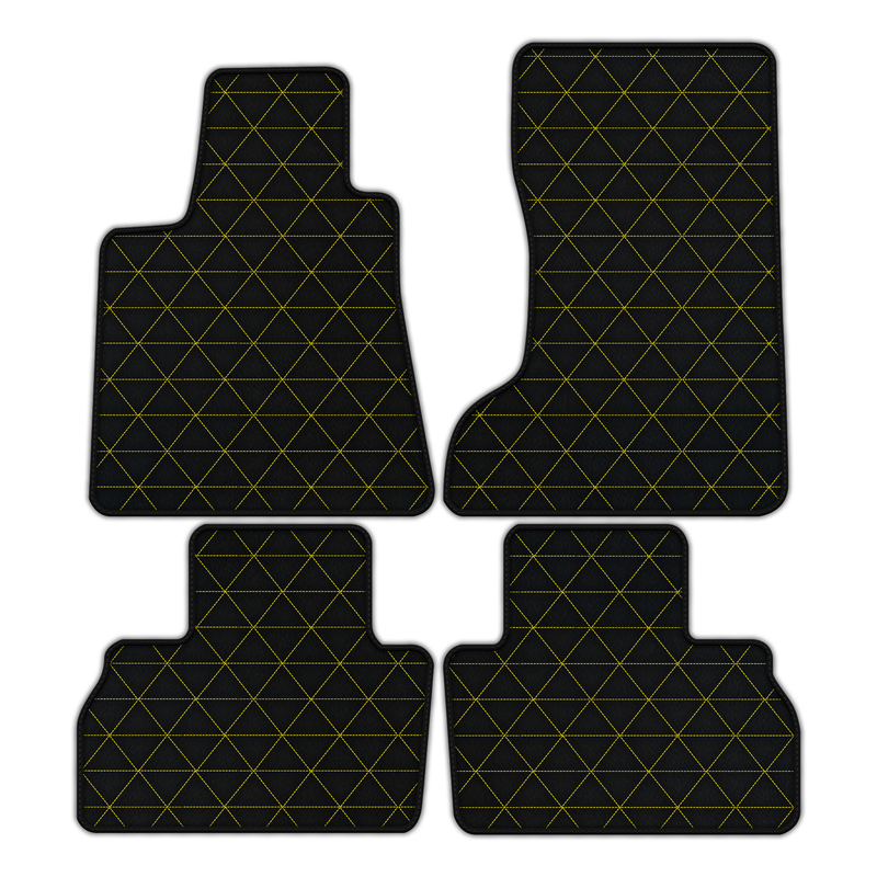 Customizable Leather Floor Mats with Triangle Pattern for Maserati Levante (2017-2023)