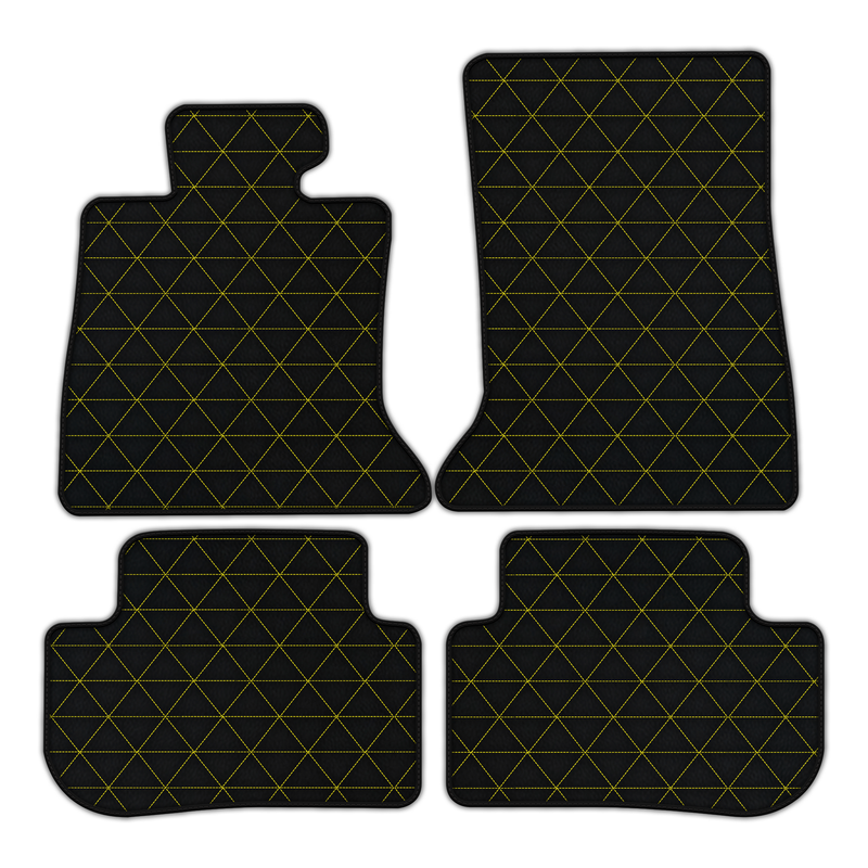 Customizable Leather Floor Mats with Triangle Pattern for Rolls Royce Dawn (2016-2023)