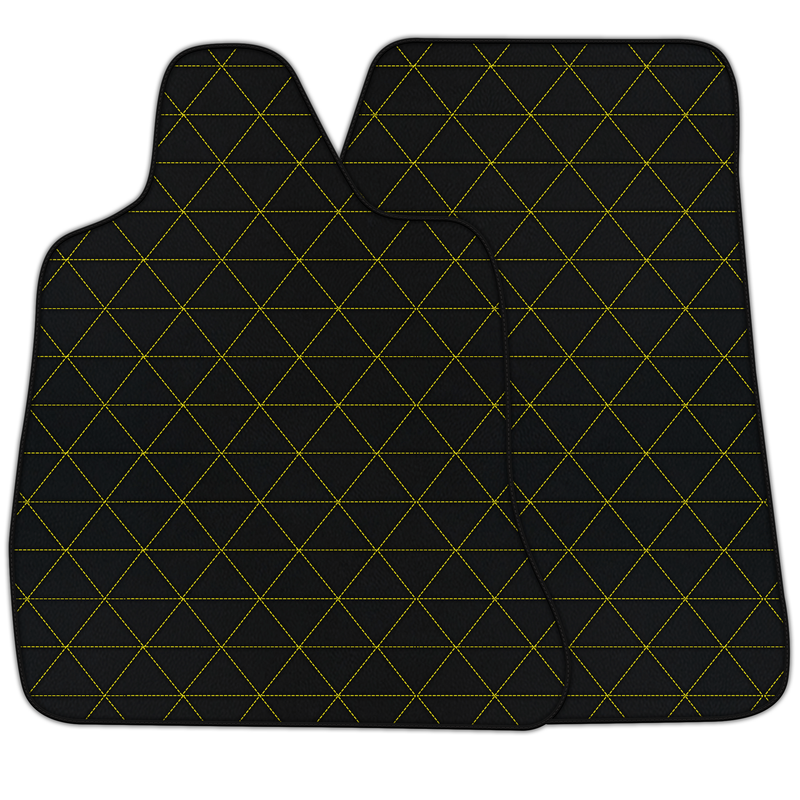 Customizable Leather Floor Mats with Triangle Pattern for Chevrolet Corvette C7 (2014-2019)