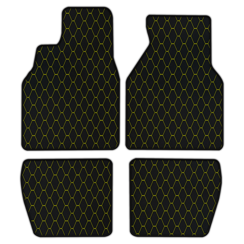 Customizable Leather Floor Mats with Vertical Hex Pattern for Pontiac FireBird (1993-2002)