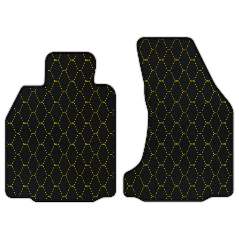 Customizable Leather Floor Mats with Vertical Hex Pattern for Porsche 987 Boxster (2005-2012)