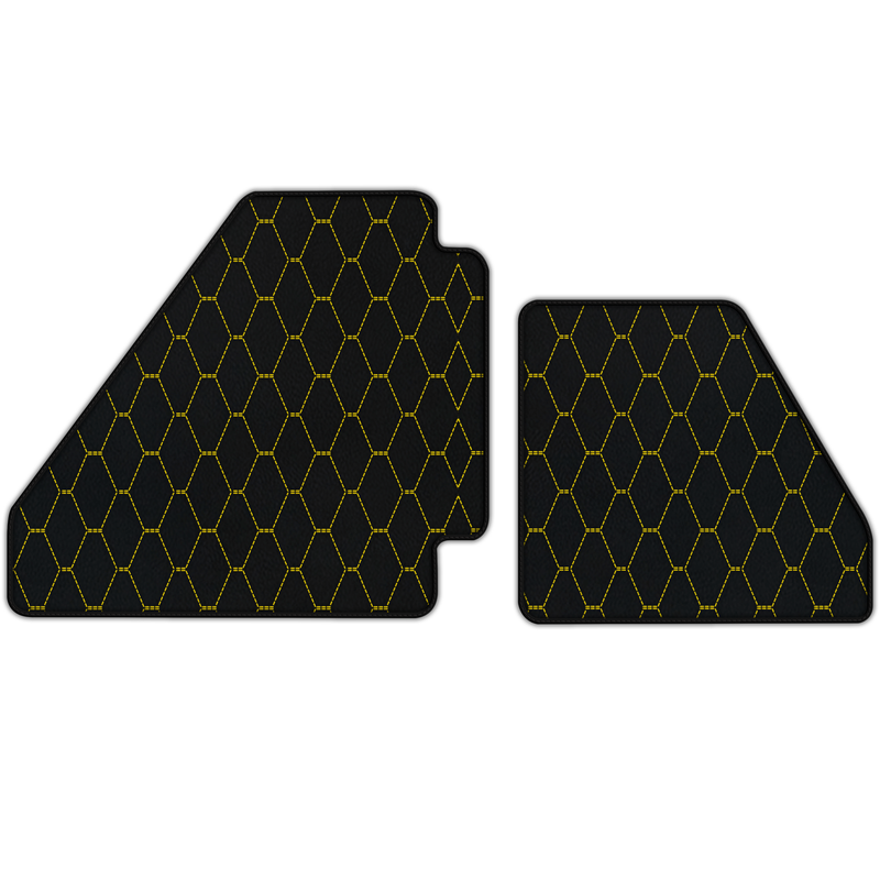 Customizable Leather Floor Mats with Vertical Hex Pattern for Ferrari F40 (1987-1996)