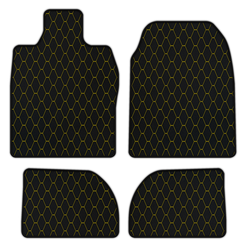 Customizable Leather Floor Mats with Vertical Hex Pattern for Porsche 924 (1976-1988)