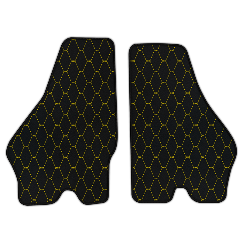 Customizable Leather Floor Mats with Vertical Hex Pattern for Lamborghini Jalpa (1981-1988)