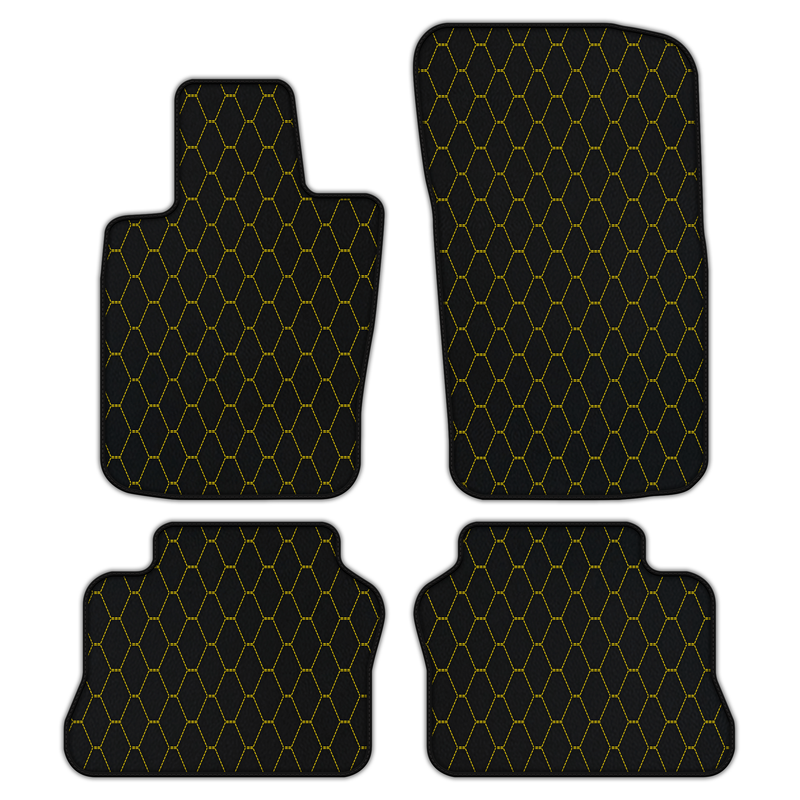 Customizable Leather Floor Mats with Vertical Hex Pattern for Porsche Panamera (2009-2016)