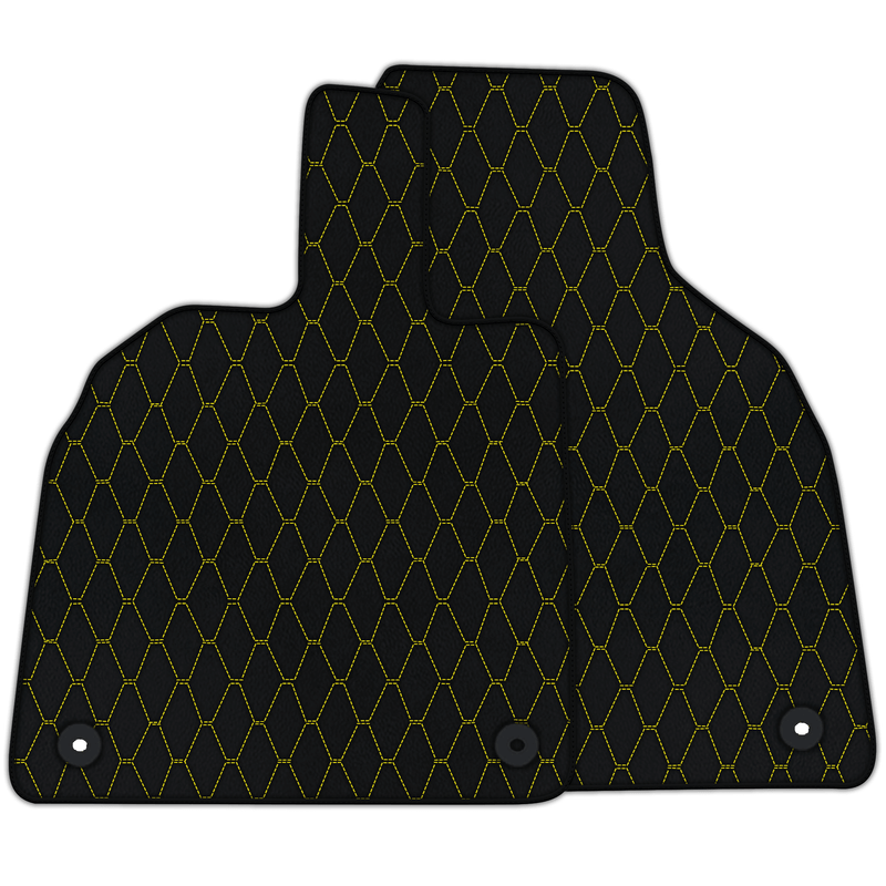 Customizable Leather Floor Mats with Vertical Hex Pattern for Lamborghini Aventador (2012-2022)