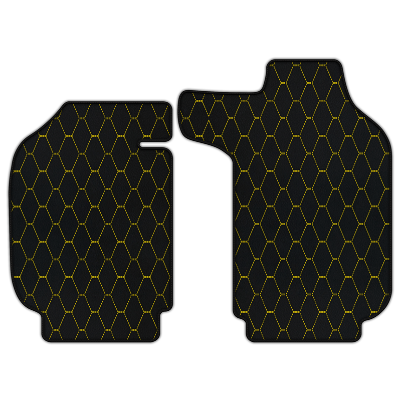 Customizable Leather Floor Mats with Vertical Hex Pattern for Porsche Classic 911 (1963-1989)