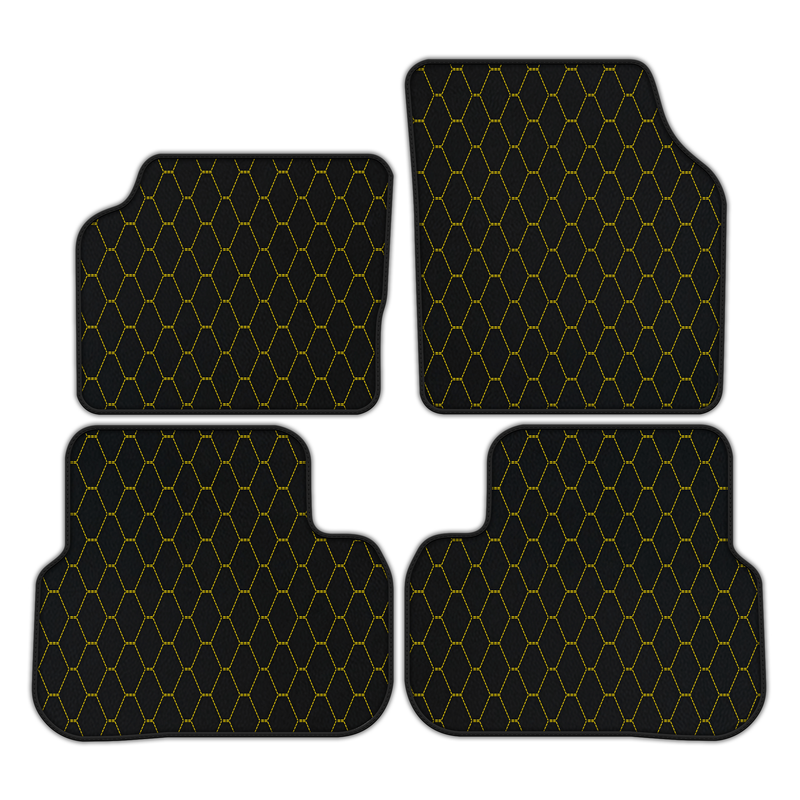 Customizable Leather Floor Mats with Vertical Hex Pattern for Land Rover Discovery Sport (2015-2019)