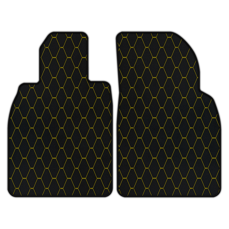 Customizable Leather Floor Mats with Vertical Hex Pattern for Porsche 981 Cayman (2012–2016)