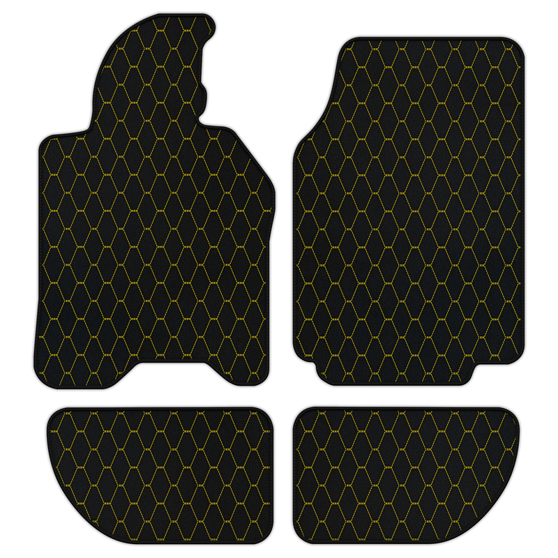 Customizable Leather Floor Mats with Vertical Hex Pattern for Porsche 944 (1981-1991)