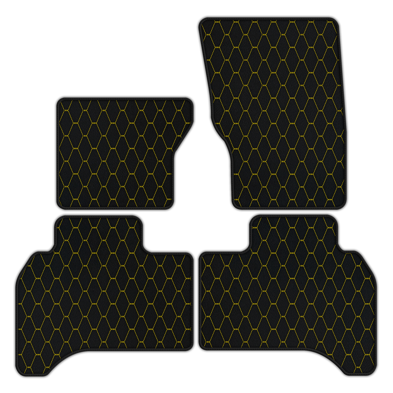 Customizable Leather Floor Mats with Vertical Hex Pattern for Range Rover (2012-2022) 4-5 Seater