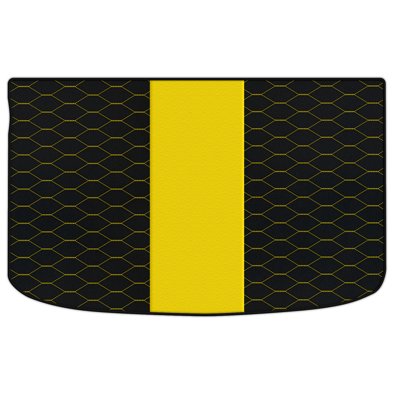 سجاد سيارات جلدية قابلة للتخصيص مع نمط سداسي فايبر لأودي A1